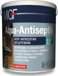 Лазурь-антисептик для древесины Aqua Antiseptik  ( белый ) MGF фото
