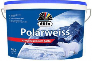Супербелая акриловая краска Polarweiss D 605 Dufa фото